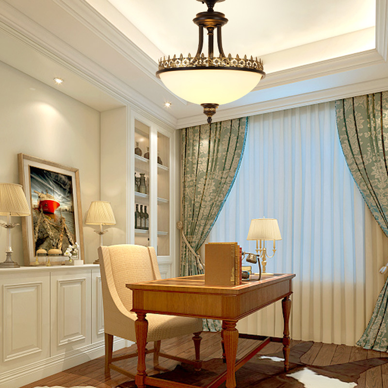 American style chandelier with retro wrought iron