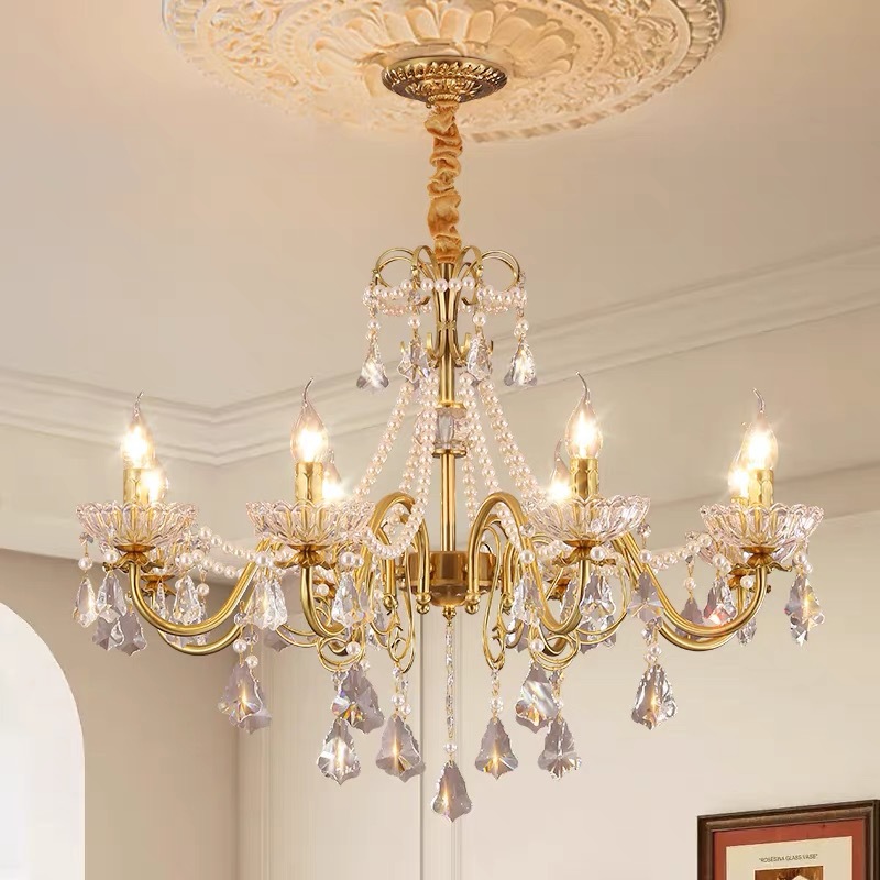 French crystal living room chandelier